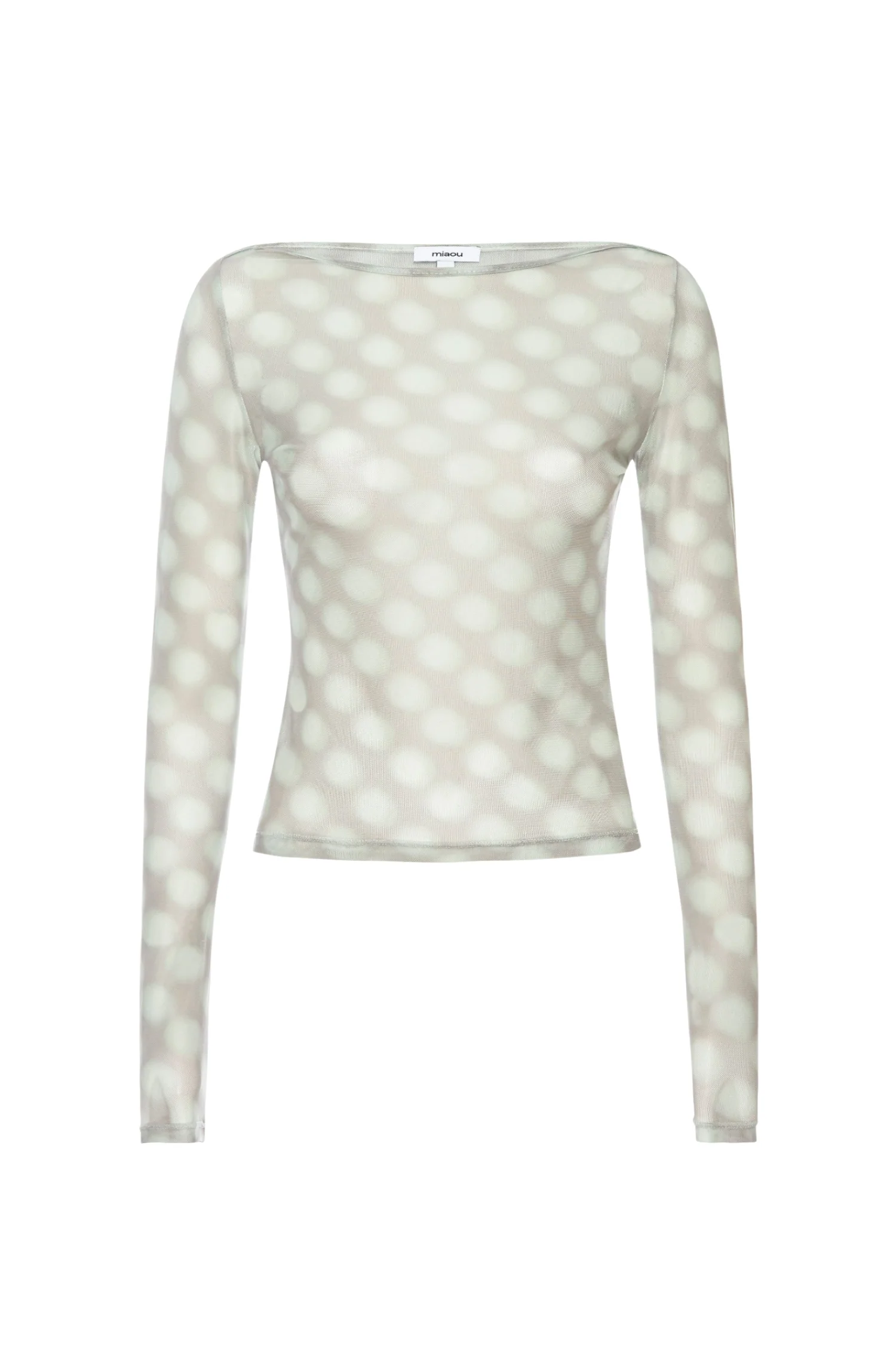 AMELIA TOP - MINT BLURRED DOT - Image 3