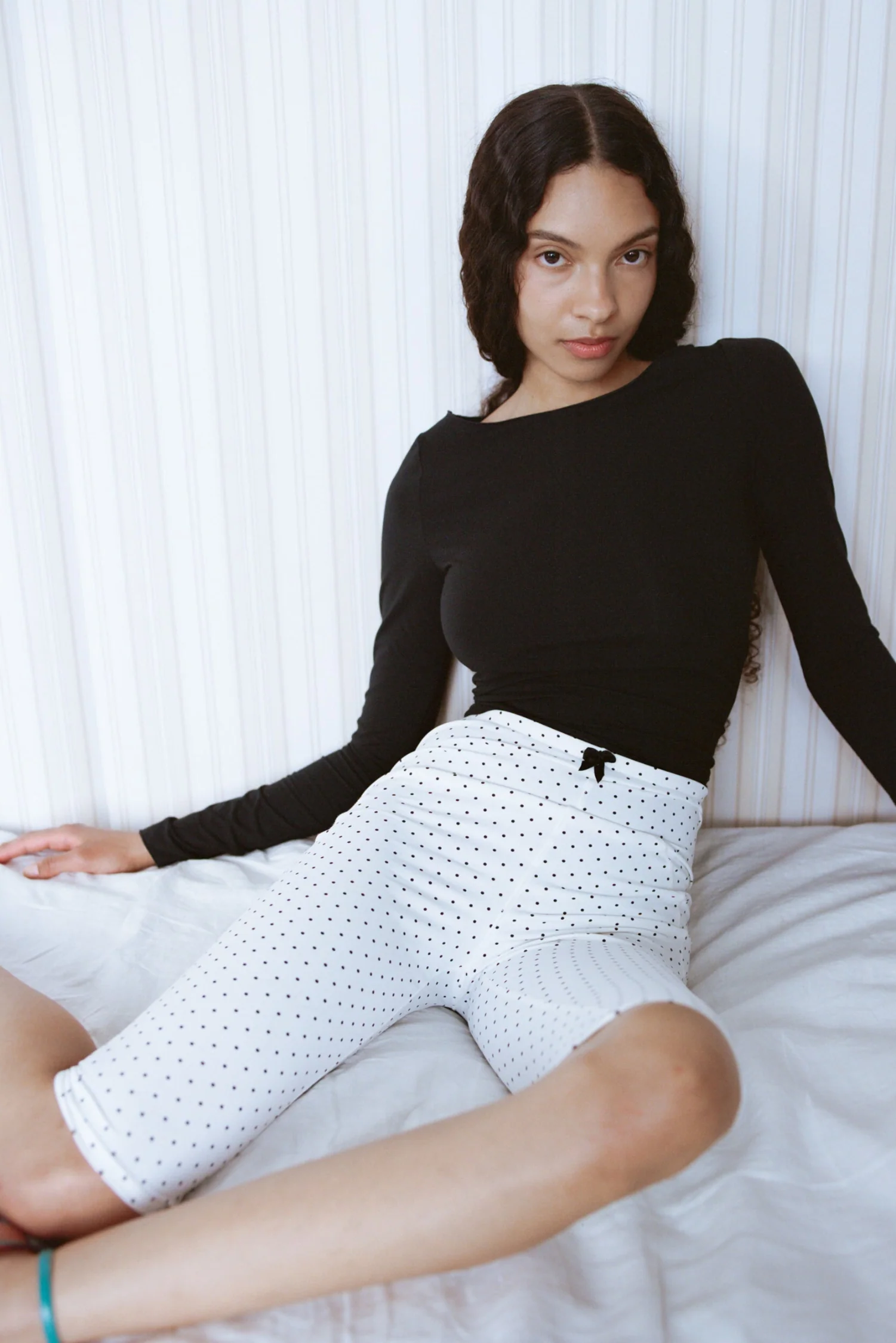 JANE SHORT - BLACK POLKA DOT - Image 6