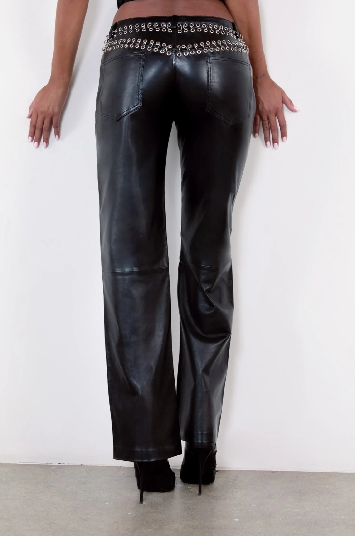 JOSEPHINA PANT - BLACK LEATHER - Image 5