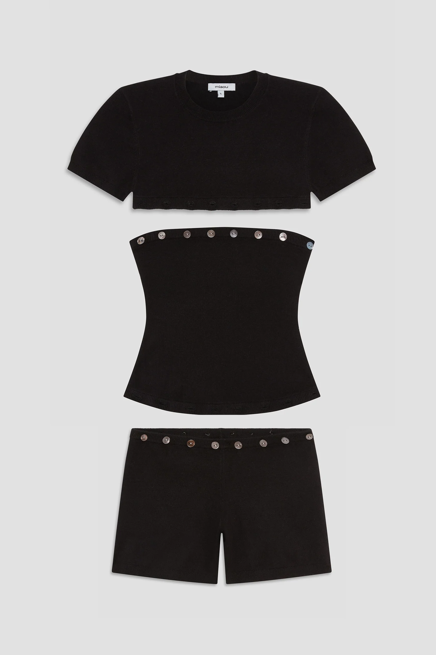 JOSIE KNIT ROMPER - BLACK - Image 7