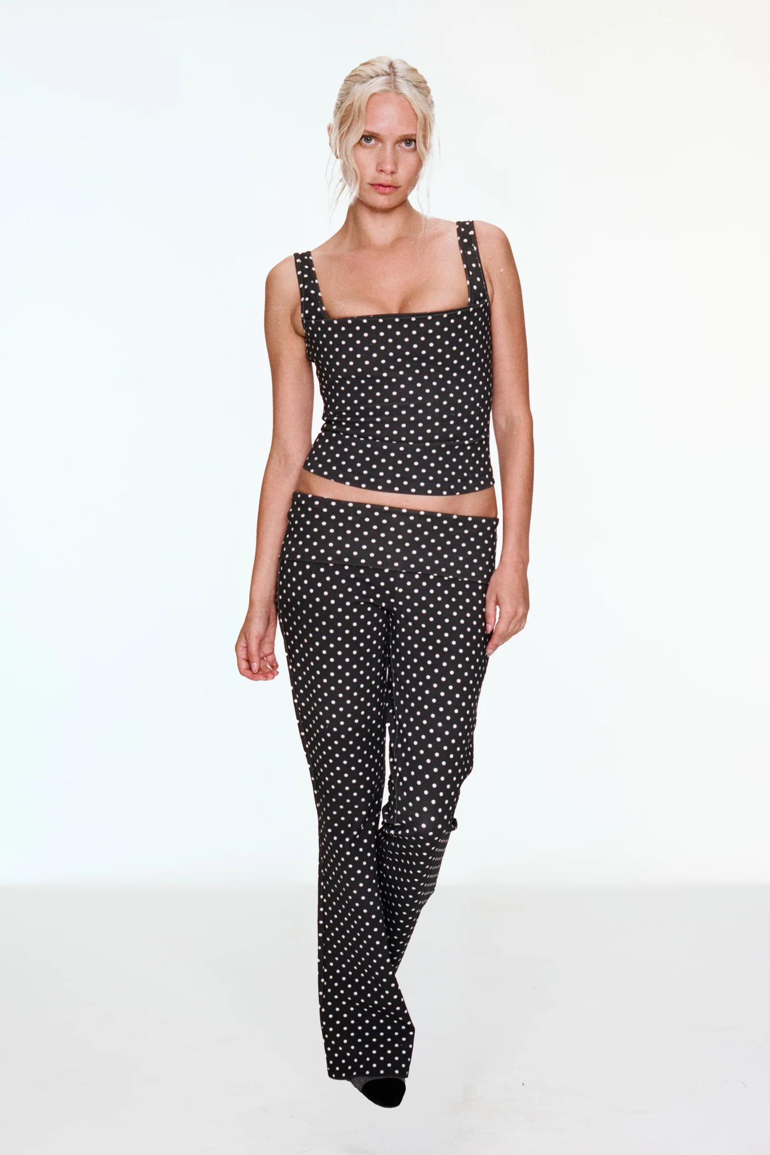 LUNA TOP - BLACK AND WHITE POLKA DOT - Image 3