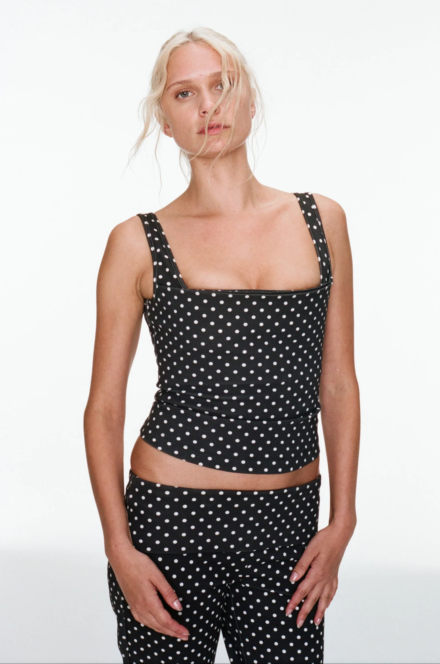 LUNA TOP - BLACK AND WHITE POLKA DOT - Image 4