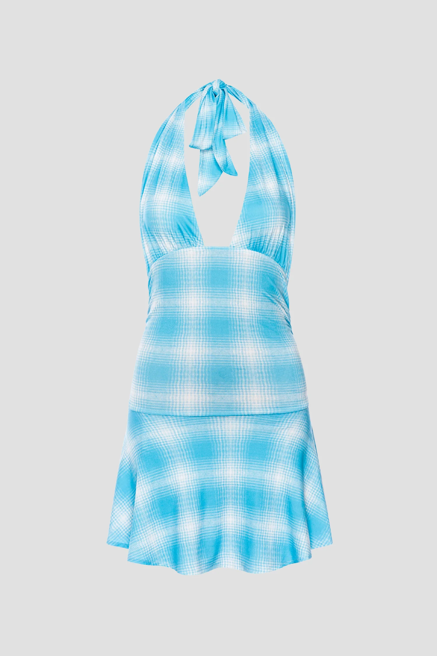 NATALIA DRESS - GHOST GINGHAM TURQUOISE - Image 3