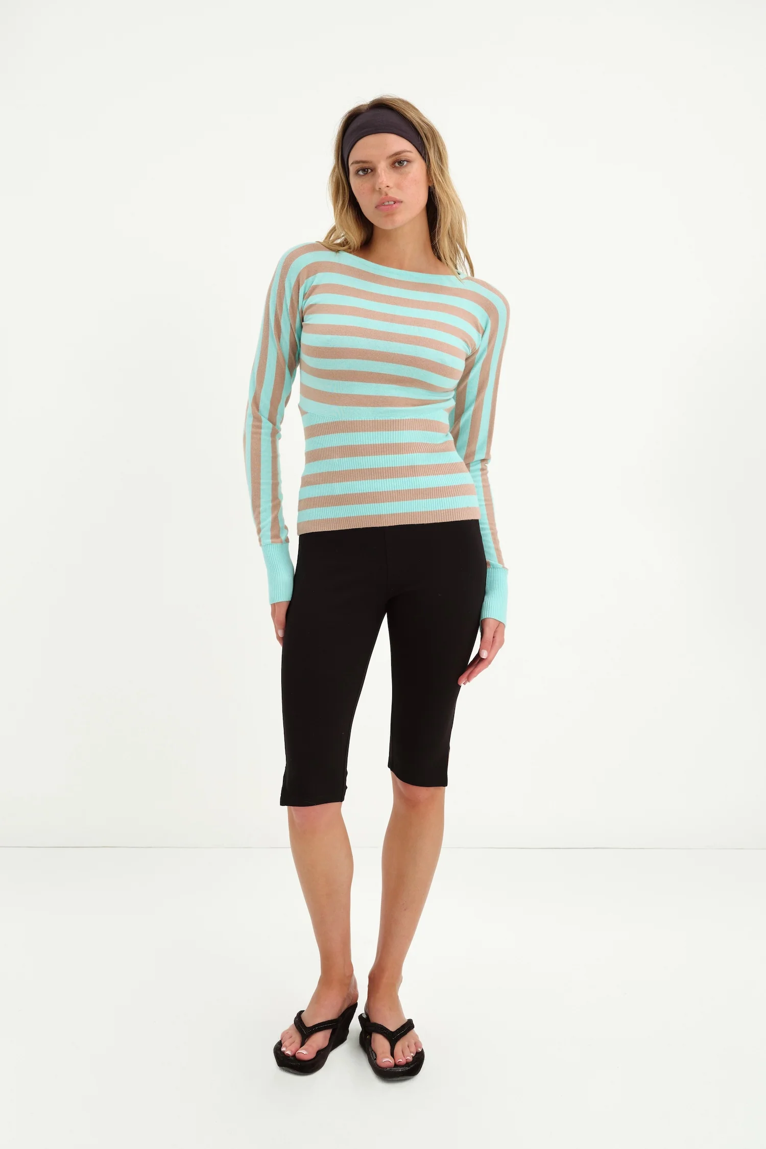 ODESSA TOP - TURQUOISE STRIPE - Image 5